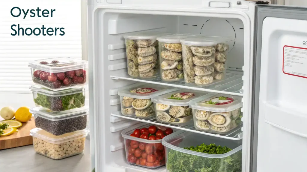 Storage tips for leftover Oyster Shooters.