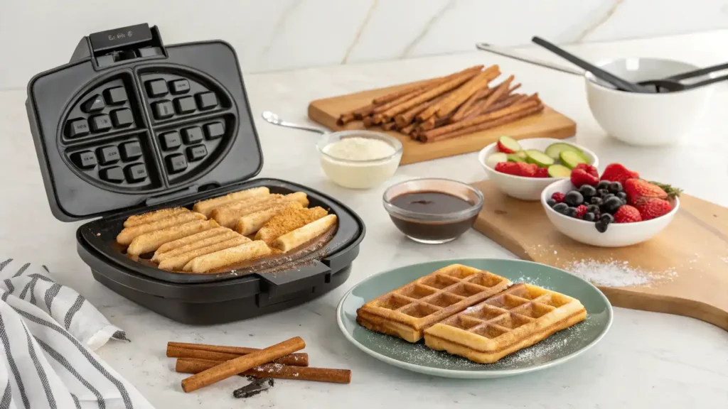 Pro tips for making perfect churro waffles.
