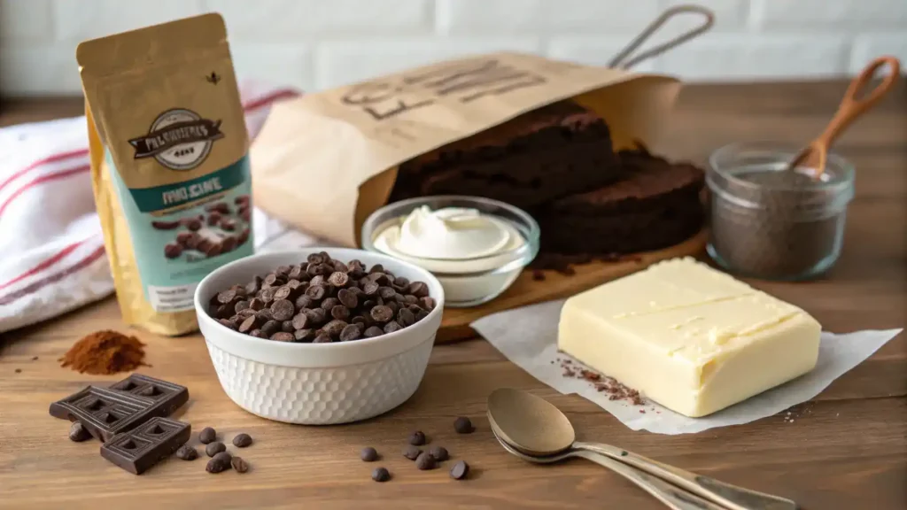 Ingredients for Brownie Batter Dip