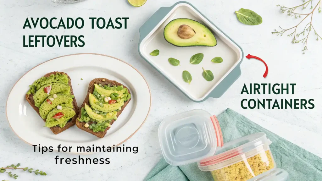 Ingredients for making avocado toast including avocados, bread, and seasonings.