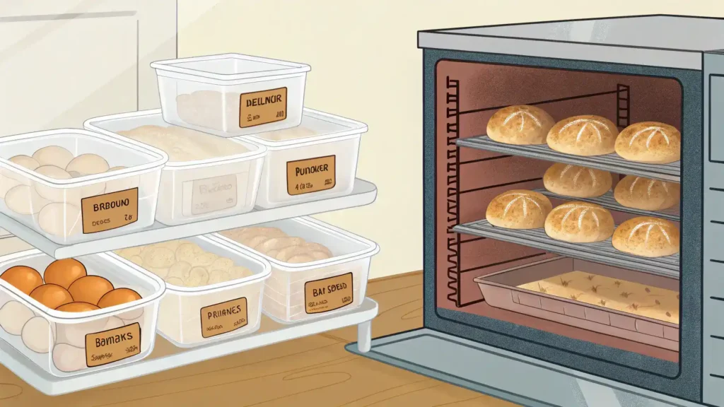 Storage and reheating methods for Kaiser Rolls.