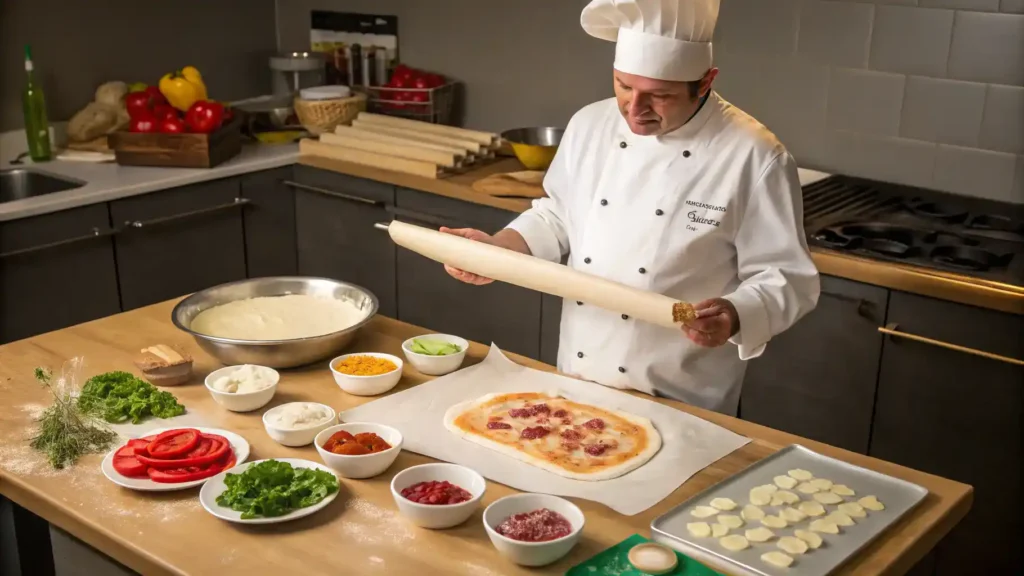 A chef providing tips for making the perfect calzone.