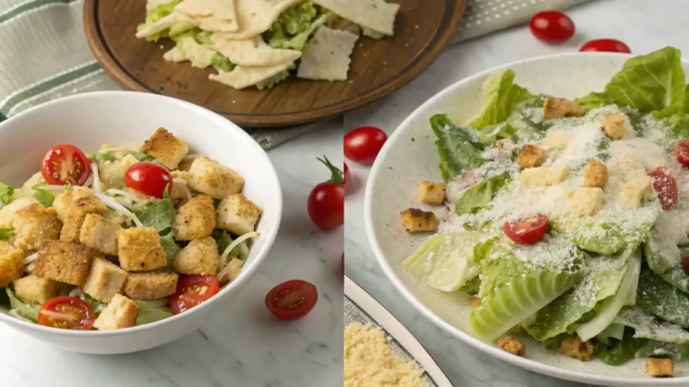 Different serving suggestions for Caesar Pasta Salad.