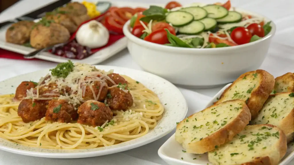 Different serving suggestions for cheesy meatballs.