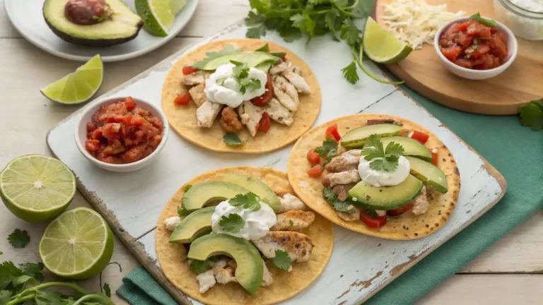 Serving suggestions for Chicken Tostadas.