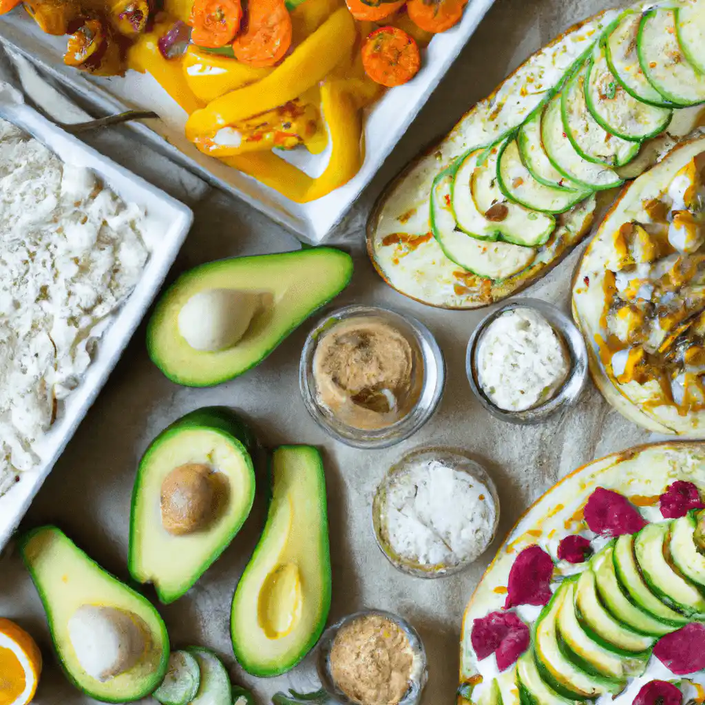 Cottage cheese flatbread served with various toppings.
