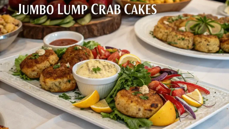Serving suggestions for JUMBO LUMP CRAB CAKES.