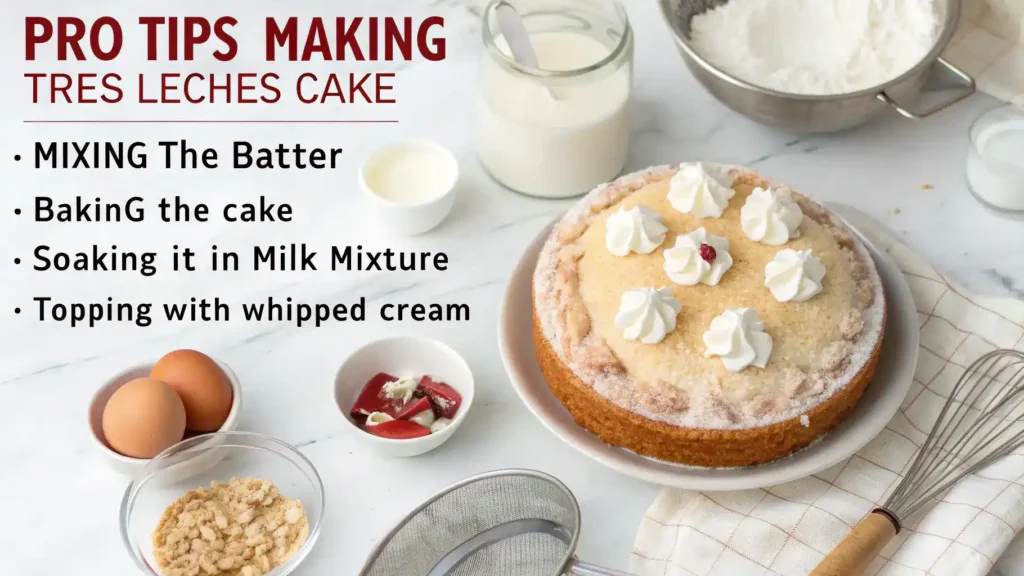Pro tips for making the perfect tres leches cake.